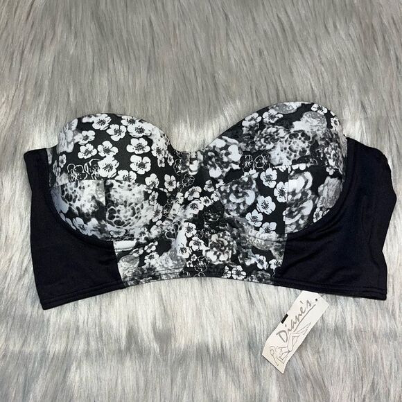 Zinke Taylor Underwire Floral Strapless Swim Top - Picture 1 of 4